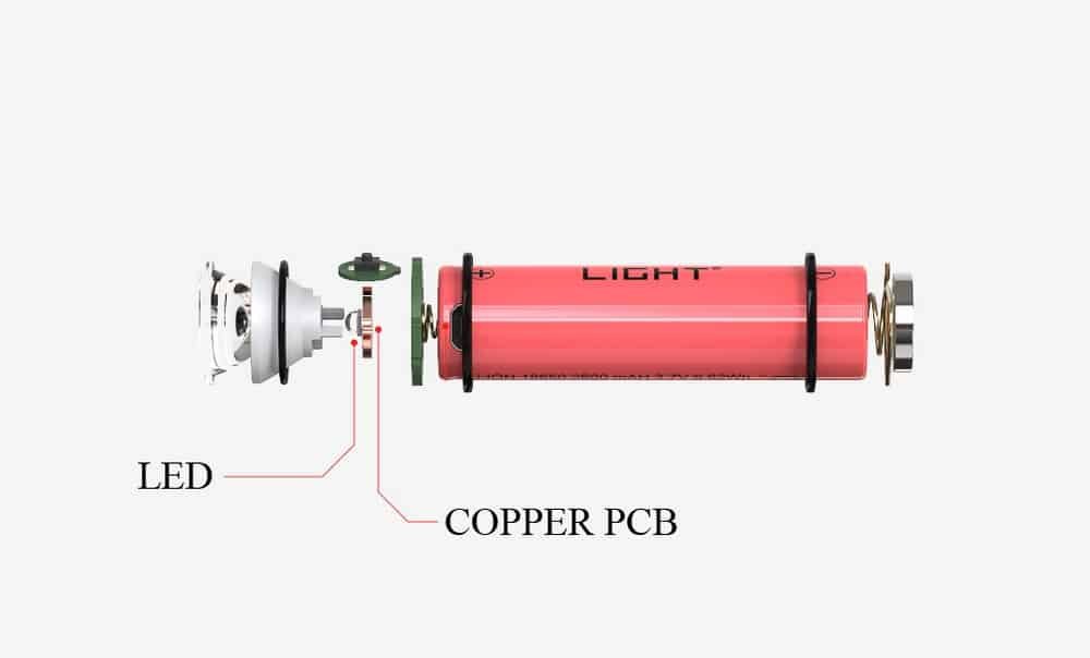 copper pcb for flashlight